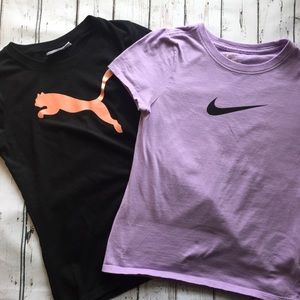 🎈2 for $9 Nike & Puma T-shirt Size:M(8-10) EUC